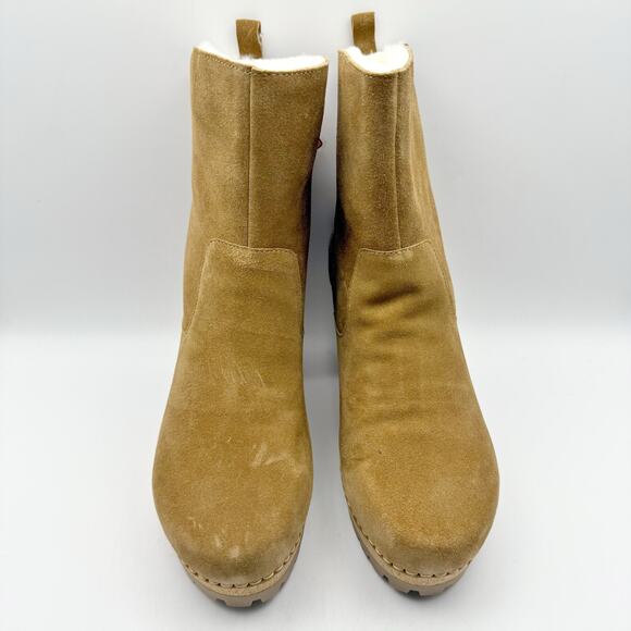 Aetrex Womens Scarlett Bootie EU 40 US 9-9.5M Brown Suede Shearling Lining NWOB - Picture 6 of 13